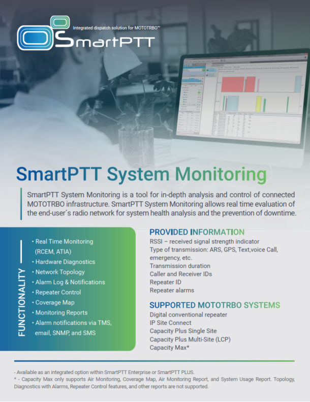 SmartPTT System Monitoring Leaflet